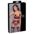 Cottelli Bondage - Rotes mattes Hebeset mit Spitze