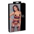Cottelli Bondage - Mattes, Spitzen-BH-Set (Rot) - L