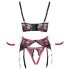 Cottelli Bondage - Mattes, Spitzen-BH-Set (Rot) - L