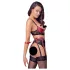 Cottelli Bondage - Mattes BH-Set mit Spitze (rot) - XL