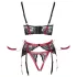 Cottelli Bondage - Mattes BH-Set mit Spitze (rot) - XL
