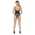 Abierta Fina - Offener String und Korsett (schwarz) - M