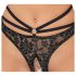 Abierta Fina - Offener BH und String (schwarz-gold) - M