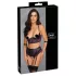 Cottelli Bondage - BH-Set und Handfesseln (schwarz-lila) - M