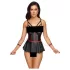 Cottelli Bondage - glänzendes Set mit Handfesseln (schwarz)