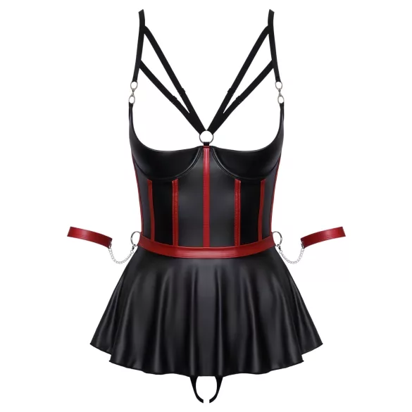 Cottelli Bondage - glänzendes Set mit Handfesseln (schwarz)