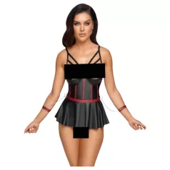   Cottelli Bondage - glänzendes Set mit Handfesseln (schwarz) - 80B/M