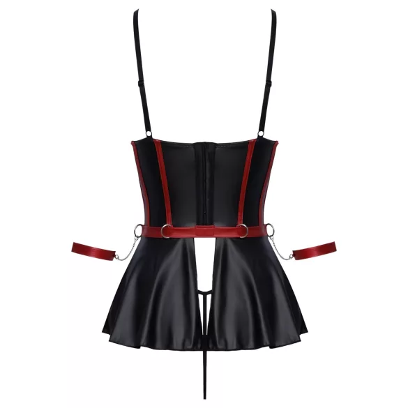 Cottelli Bondage - glänzendes Set mit Handfesseln (schwarz) - 80B/M
