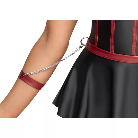Cottelli Bondage - glänzendes Set mit Handfesseln (schwarz) - 85B/L