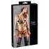 Cottelli Bondage - Glänzendes Körpergeschirr Bikini (schwarz) - M