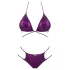 Obsessive Balitta - Glänzendes Neckholder-Bikini (Lila) - M