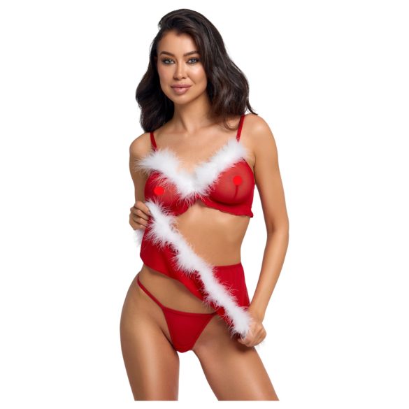 Cottelli - Weihnachts-Dessous-Set (rot)
