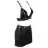 Cottelli - Kunstleder-Top und Minirock-Set (schwarz) - L
