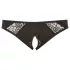 Cottelli Plus Size - Spitzen-Offen-Slip (schwarz) - 4XL