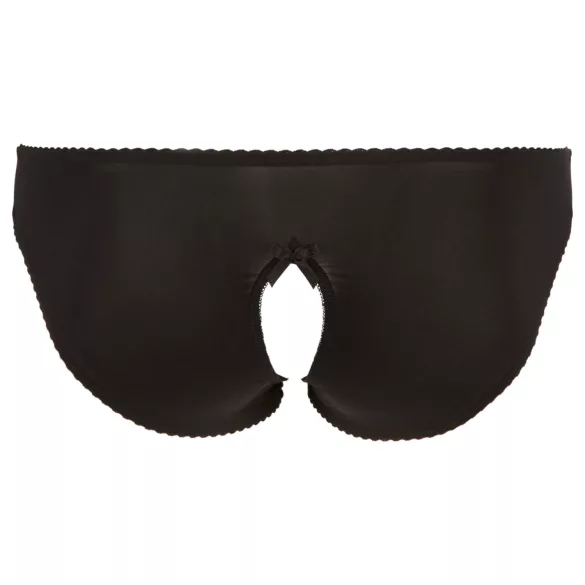 Cottelli Plus Size - Spitzen-Offen-Slip (schwarz) - 4XL