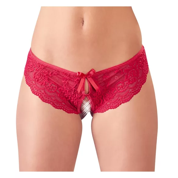 Cottelli - Damenstring offen mit Schleife (rot)