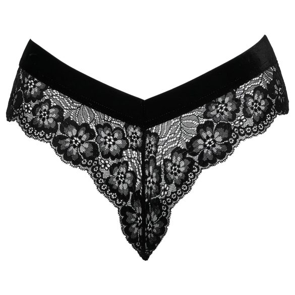 Cottelli Party - Spitzenslip mit Kette (schwarz)