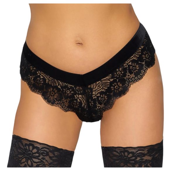 Cottelli Party - Spitzenslip mit Kette (schwarz) - M