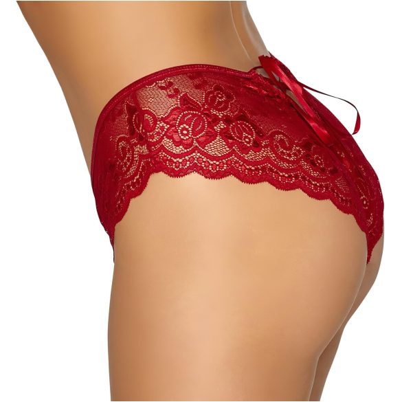 Cottelli - offener Spitzen-Slip (rot)