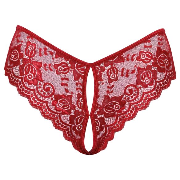 Cottelli - offener Spitzen-Slip (rot)