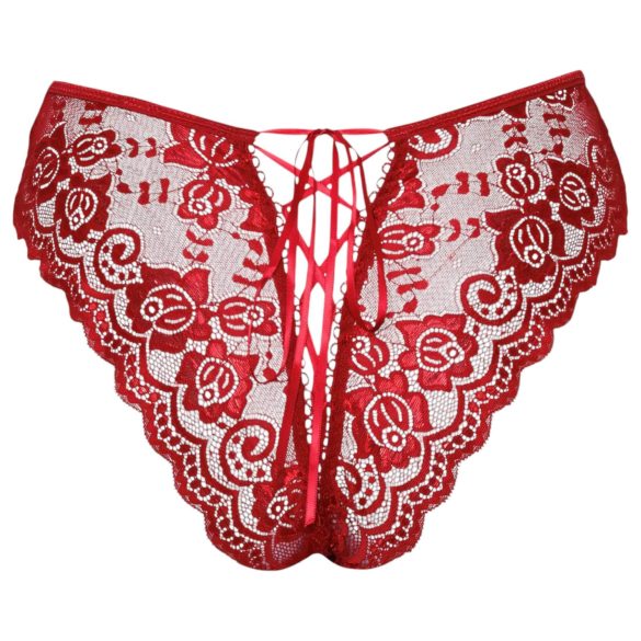 Cottelli - offener Spitzen-Slip (rot)