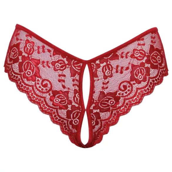 Cottelli - offener Spitzen-Slip (rot) - L
