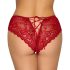 Cottelli - offener Spitzen-Slip (rot) - XL
