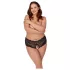 Cottelli Curves - Offene Spitzenpanty (Schwarz)