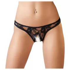 Cottelli - Schwarzer Spitzen-Sextanga - M