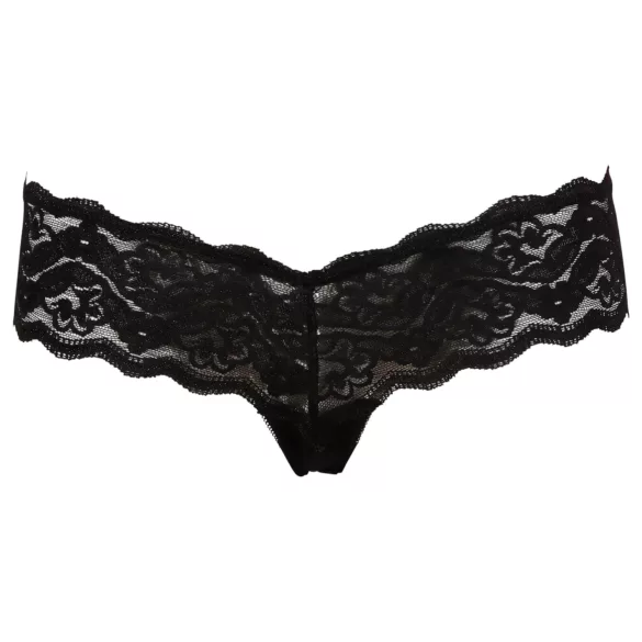 Cottelli - Perlen-Spitzen-Tanga (schwarz)