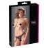 Cottelli - Perlenverzierte offene Spitzen-Tanga (schwarz)