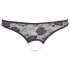 Cottelli - Perlenverzierte offene Spitzen-Tanga (schwarz) - L