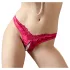 Cottelli - Perlen und offene Blumen-Damenhose (rot)