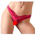 Cottelli - Perlen, offene Blumen-Slip (Rot) - L