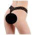 Cottelli - Doppelperlen-Spitzenstring (Schwarz)
