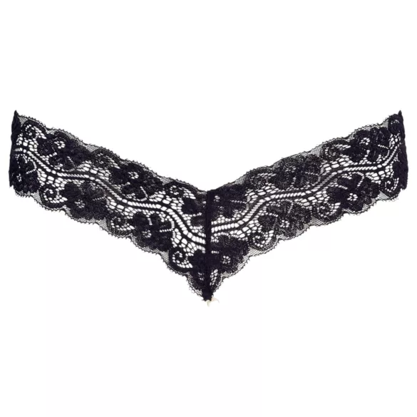 Cottelli - Doppelperlen Spitzen-String (schwarz) - L