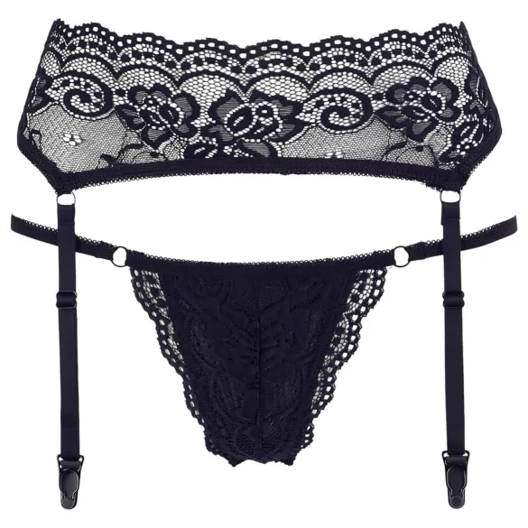 Cottelli - Spitze Strapsgürtel und String (schwarz) - M