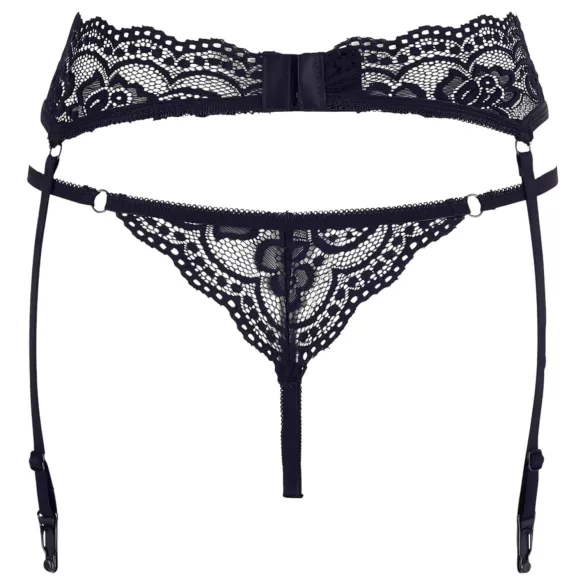 Cottelli - Spitze Strapsgürtel und String (schwarz) - M