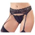 Cottelli - Spitze Strapsgürtel und String (schwarz) - L