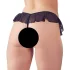 Cottelli - Offener, Perlenbesetzter Spitzentanga (Schwarz) - XL