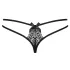 Obsessive Intensa - Doppelt geschnürter Spitzen-Tanga (schwarz) - L/XL