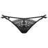 Obsessive Intensa - Doppelt geschnürter Spitzen-Tanga (schwarz) - L/XL