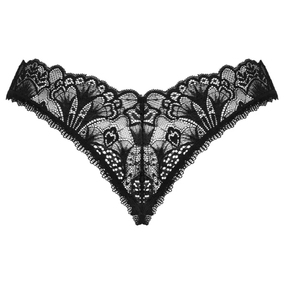 Obsessive Donna Dream - Spitze offener Tanga (schwarz)