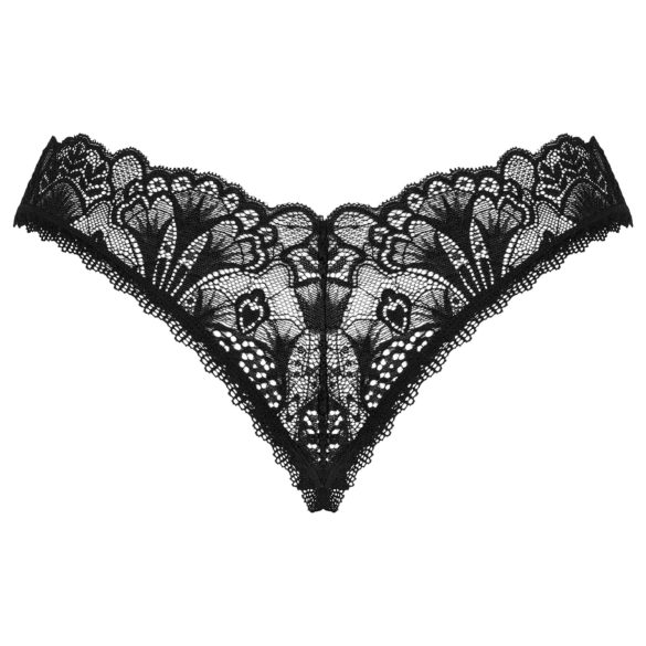 Obsessive Donna Dream - Spitze offener Tanga (schwarz) - XL/XXL
