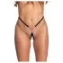 Cottelli - Offener Stringtanga mit Glitzerstein - Schwarz (S-L)