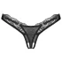 Obsessive - Transparenter Spitzen-Tanga (Schwarz)