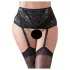 Cottelli Plus Size - Spitzen Strapshemd mit Schnürung (schwarz)