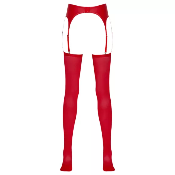 NO:XQSE - Glänzendes Straps-Set (Rot) - L/XL