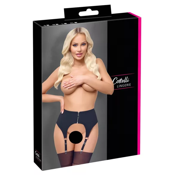 Cottelli - Mattschwarzer Strumpfhalter