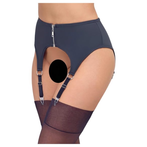 Cottelli - Mattschwarzer Strumpfhalter - L